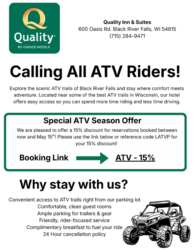 Quality Inn & Suites ATV Promo - Ends May 15, 2026
