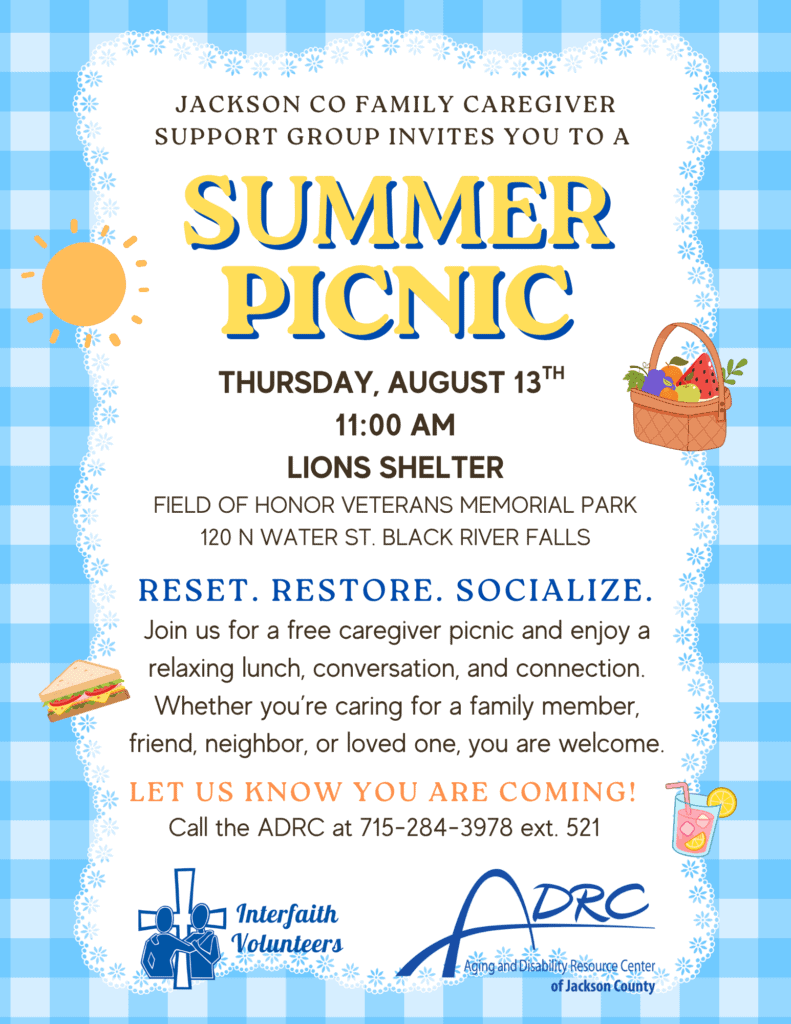 Caregiver Picnic 2026 Flyer - Black River Area Chamber of Commerce