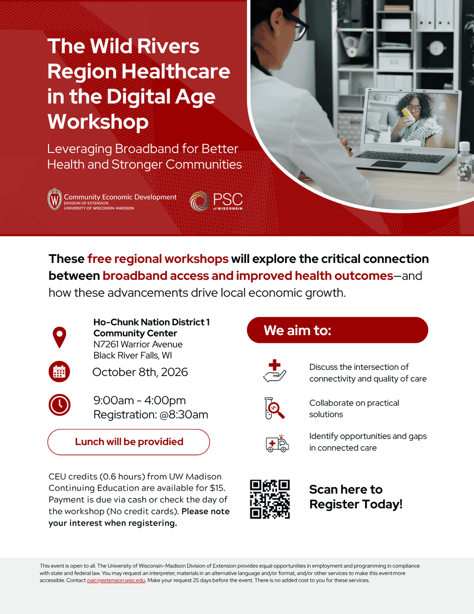 The Wild Rivers Region Healthcare in the Digital Age Workshop - Black River Area Chamber of Commerce